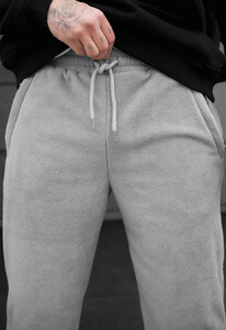 Фото - Флісові спортивні штани Staff pul light gray fleece - Men box