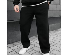 Фото - Базові зимові спортивки Staff jot black fleece - Men box