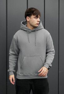 Фото - Мужское худи серого цвета Staff gray basic fleece - Men box