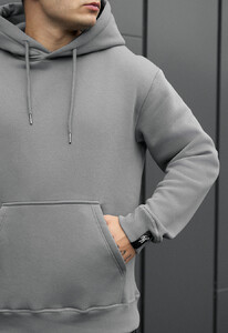 Фото - Мужское худи серого цвета Staff gray basic fleece - Men box