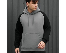 Фото - Теплое мужское худи Staff gray & black oversize fleece - Men box
