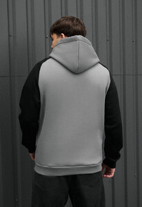 Фото - Теплое мужское худи Staff gray & black oversize fleece - Men box