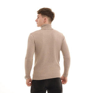 Фото - Класичний чоловічий гольф від Pobedov Neck бежевого кольору - Men box