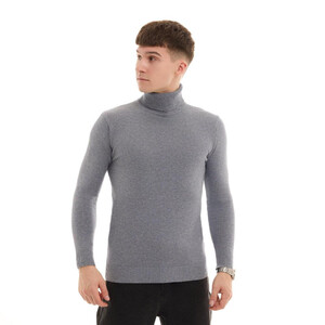 Фото - Базовий гольф для чоловіків Pobedov Neck сірого кольору - Men box