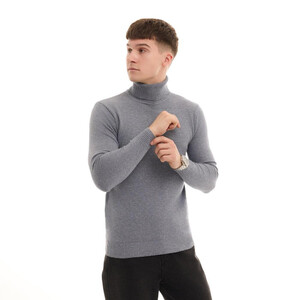 Фото - Базовий гольф для чоловіків Pobedov Neck сірого кольору - Men box