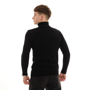 Фото - Повсякденний чоловічий гольф Pobedov Neck чорного кольору - Men box