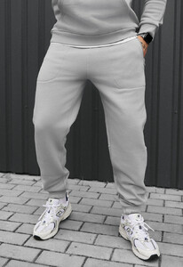 Фото - Чоловічі утеплені штани Staff nib light gray fleece - Men box