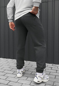 Фото - Однотонні зимові спортивки Staff nib dark gray fleece - Men box