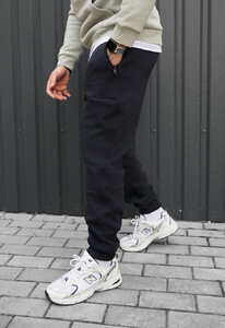 Фото - Темно-сині зимові штани Staff nib navy fleece - Men box