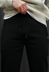 Фото - Зимові спортивні штани Staff lak black fleece - Men box