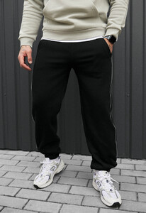 Фото - Молодіжні спортивні штани Staff al black reflective fleece - Men box