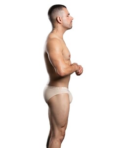 Фото - Однотонні чоловічі бріфи від Andrew Christian пісочного кольору - Men box