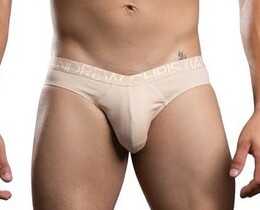 Фото - Однотонні чоловічі бріфи від Andrew Christian пісочного кольору - Men box