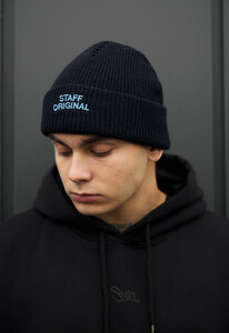 Фото - Молодіжна зимова шапка Staff b12 navy logo - Men box