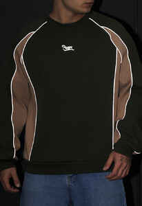 Фото - Оверсайз свитшот Staff lur khaki & beige reflective oversize fleece - Men box