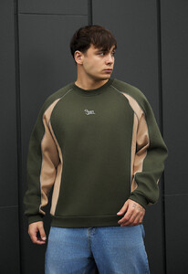 Фото - Оверсайз свитшот Staff lur khaki & beige reflective oversize fleece - Men box