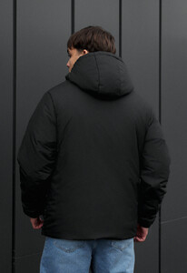 Фото - Однотонная зимняя куртка черного цвета Staff ai black - Men box