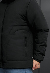 Фото - Однотонная зимняя куртка черного цвета Staff ai black - Men box