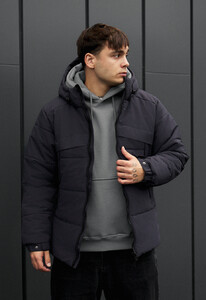 Фото - Мужская темно-синяя зимняя куртка Staff hyke navy - Men box