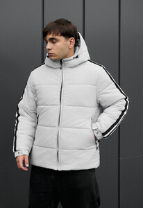 Фото - Светло-серая зимняя куртка Staff ri light gray - Men box