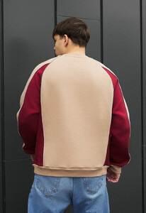 Фото - Утепленный свитшот Staff lur beige & bordo reflective oversize fleece - Men box