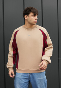 Фото - Утепленный свитшот Staff lur beige & bordo reflective oversize fleece - Men box