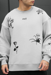 Фото - Теплый оверсайз свитшот Staff dog & spider oversize fleece - Men box