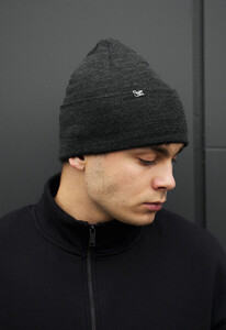 Фото - Базовая зимняя шапка Staff 11 graphite logo long - Men box