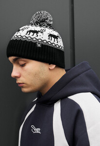Фото - Шапка з принтом Staff white & black pattern pompon - Men box