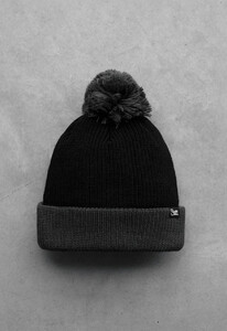 Фото - Черно-серая зимняя шапка Staff black & dark gray - Men box