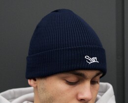 Фото - Шапка темно-синего цвета Staff 6 navy logo - Men box