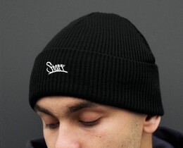 Фото - Брендированная зимняя шапка Staff 6 black logo - Men box