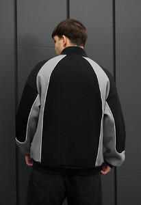 Фото - Оверсайз олімпійка Staff mi gray & black reflective oversize fleece - Men box