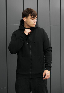 Фото - Тепле худі на замку Staff zip basic black fleece - Men box