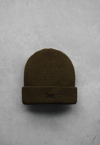 Фото - Утепленная мужская шапка Staff 12 logo khaki - Men box