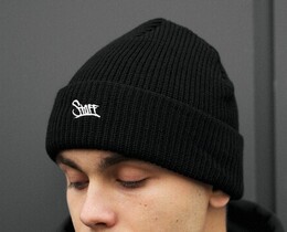 Фото - Универсальная черная шапка Staff 12 logo black - Men box