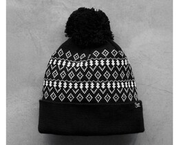 Фото - Черная шапка с помпоном Staff black & white pattern pompon - Men box