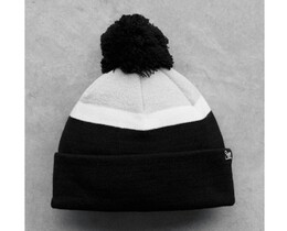Фото - Зимняя шапка Staff black & white & gray pompon - Men box
