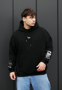 Фото - Зимнее мужское худи Staff logo & nature oversize fleece - Men box