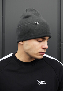 Фото - Шапка темно-сірого кольору Staff 11 dark gray logo long - Men box