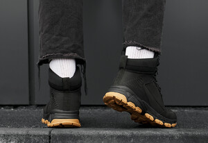 Фото - Мужские зимние кроссовки на меху Staff black - Men box