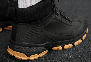 Фото - Мужские зимние кроссовки на меху Staff black - Men box