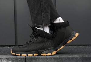 Фото - Мужские зимние кроссовки на меху Staff black - Men box