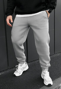 Фото - Спортивки светло-серого цвета Staff nib light gray fleece - Men box