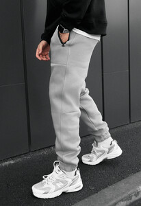 Фото - Спортивки светло-серого цвета Staff nib light gray fleece - Men box