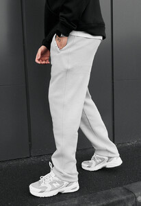 Фото - Зимові спортивні штани Staff lak light gray fleece - Men box