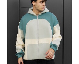 Фото - Утепленное худи Staff mix zip 3 oversize fleece - Men box