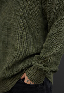 Фото - Зимний оверсайз свитер Staff jk khaki oversize - Men box