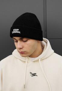Фото - Брендированная мужская шапка Staff b12 black logo - Men box