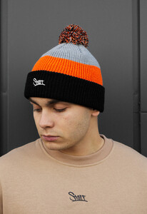 Фото - Мужская шапка с помпоном Staff mix logo pompon - Men box